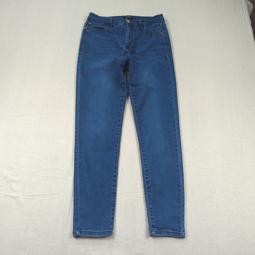 Curve Appeal Jeans Womens 8 29 Blue Skinny High Rise Stretch
